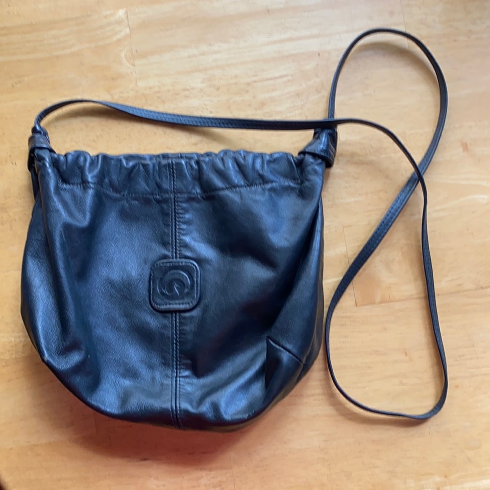 Vintage Stocko 80's Style Black Sholder Tote Bag